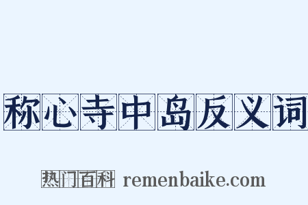 称心寺中岛反义词是什么意思的图片